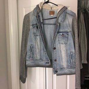 Denim sweater jacket